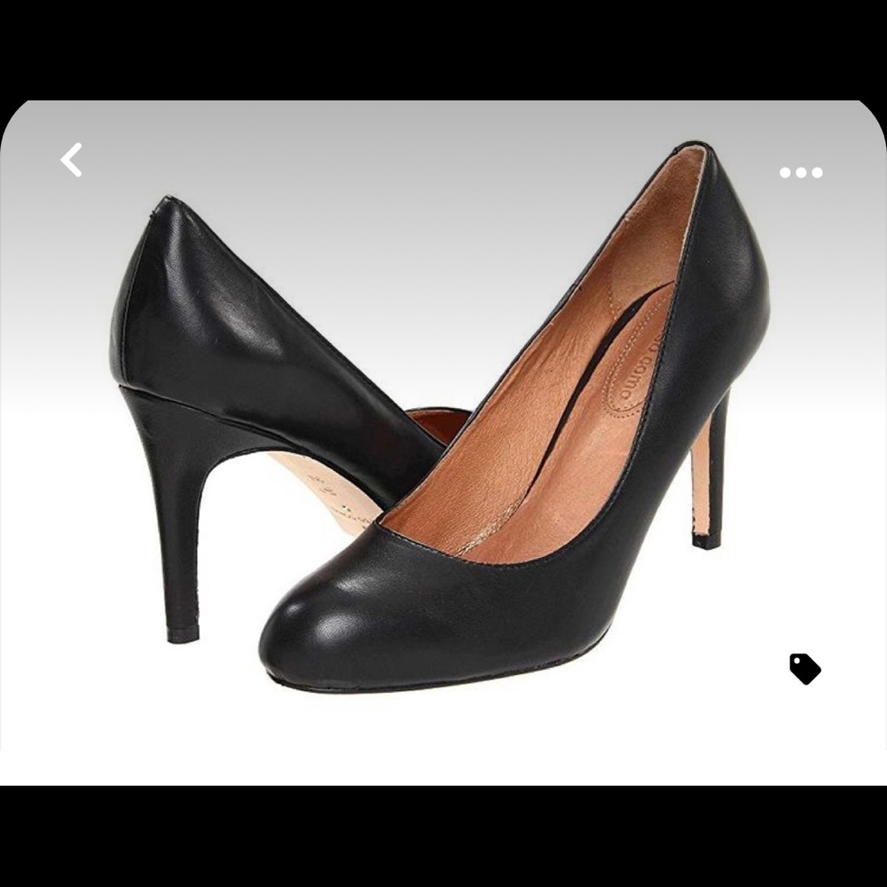 Corso Como Leather Black Heels, 8M
